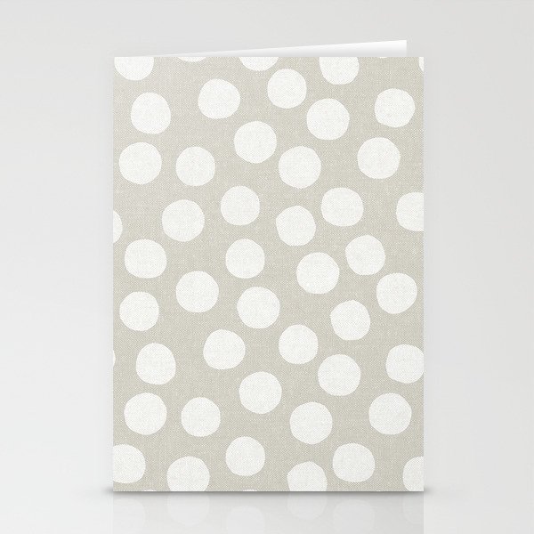 woven dots - beige Stationery Cards