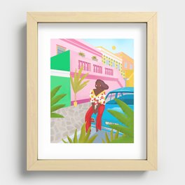 Tropical Girl Recessed Framed Print