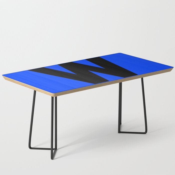 letter W (Black & Blue) Coffee Table