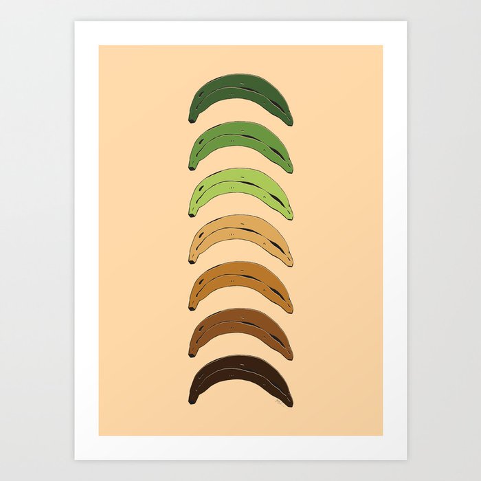 Platano Stages on Peach Art Print