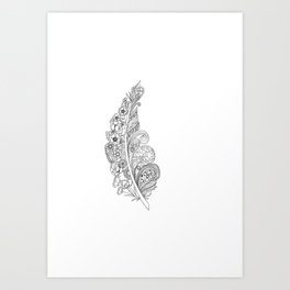 Fanciful feather Art Print