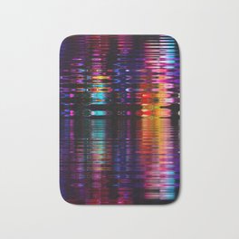relfection b Bath Mat | Colorful, Photo, Water, Lines, Lights, Color, Rain, Abstract, Digital Manipulation, Reflection 