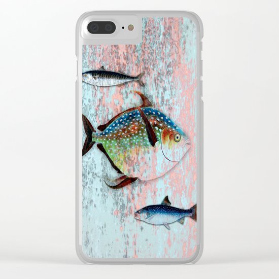 Into the Deep, Ocean Swimming Fish Clear iPhone Case