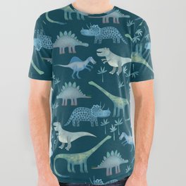 Dinosaurs Dark All Over Graphic Tee