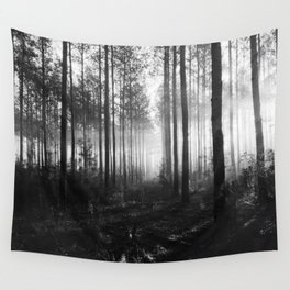 Black and White Forest Wall Tapestry