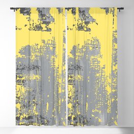 Grunge Paint Flaking Paint Dried Paint Peeling Paint Gray Grey Yellow Blackout Curtain