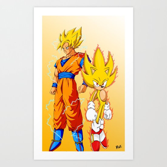 Super Sonic Warriors Z Art Print