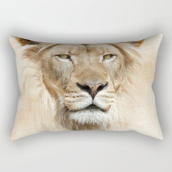 Lion Portrait Rectangular Pillow
