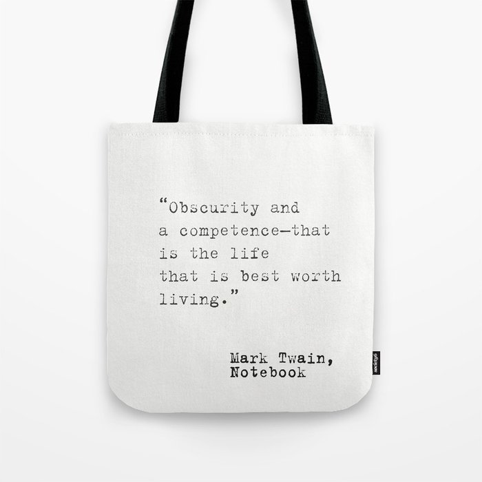 Mark Twain Notebook Tote Bag