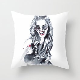Back stage Throw Pillow