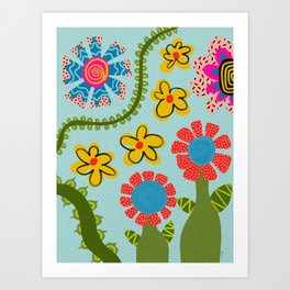 "Abstract Flowers 05" Art Print