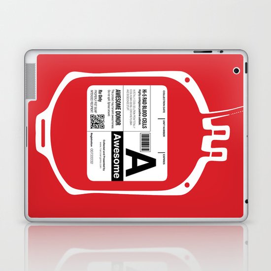 My Blood Type is A, for Awesome! Laptop & iPad Skin