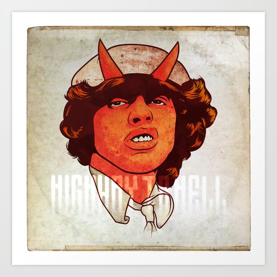 ACDC Highway to Hell Art Print