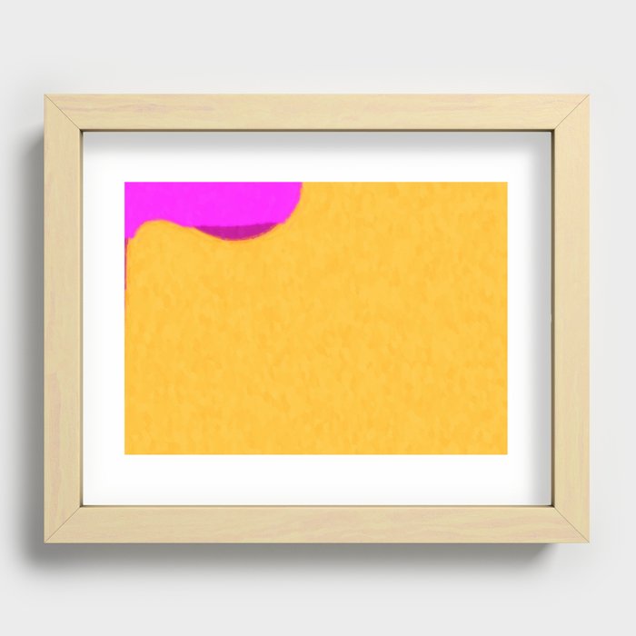 Yellow Pink Recessed Framed Print