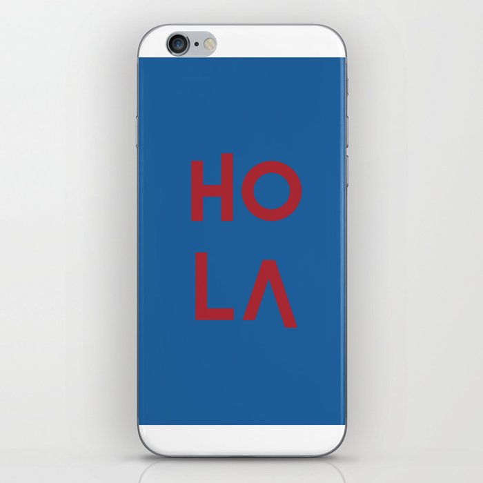 Hola true blue & samba red iPhone Skin