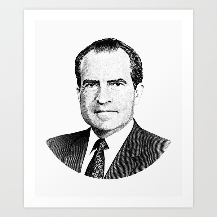 President Richard Nixon Graphic Art Print