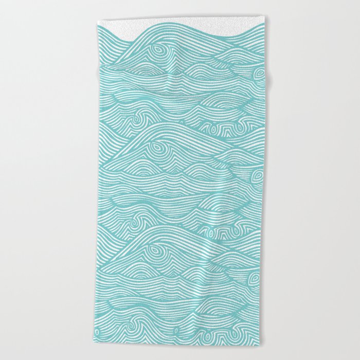 Waves Beach Towel