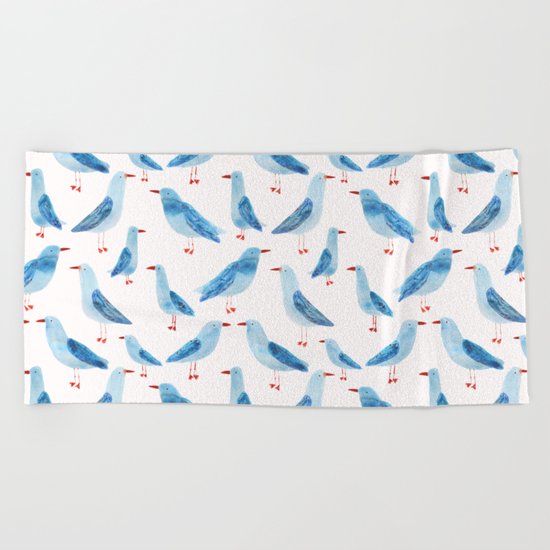 Seagulls Beach Towel