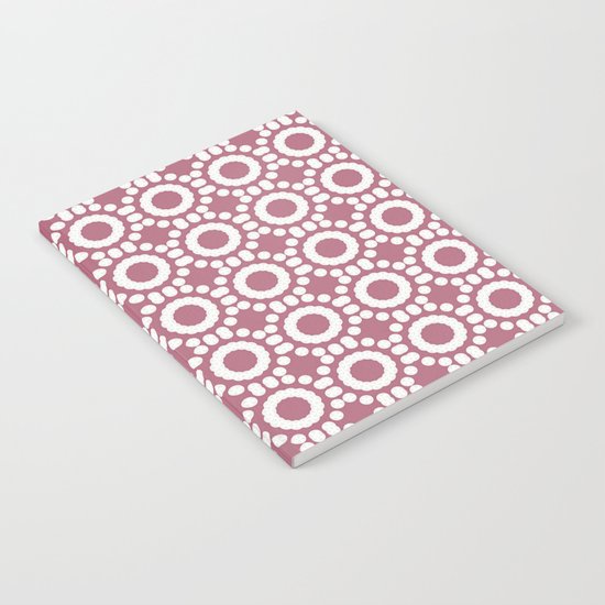 Round and Round Dusty Rose Notebook