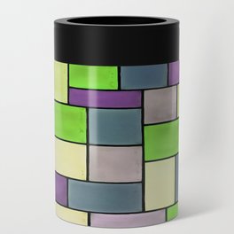 Rectangles And Squares Contemporary Black Outline Art 3 Can Cooler