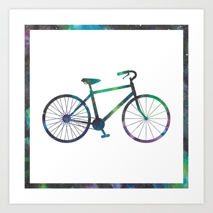 Space Bicycle Art Print by IanEvLee | Society6