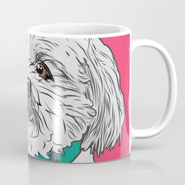 Shih Tzu Art Poster Icon Series by Artist A.Ramos.Designed in Bold Colors Coffee Mug