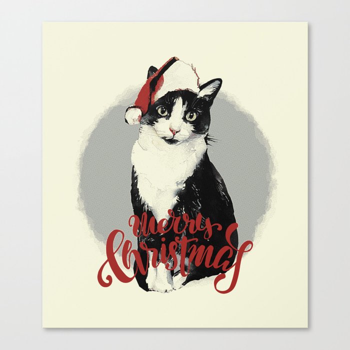 Vintage Christmas (Cat Edition) Leinwanddruck