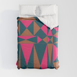 Abstraction_GEOMETRIC_TRIANGLE_MERRY_POP_ART_PATTERN_1130A Duvet Cover