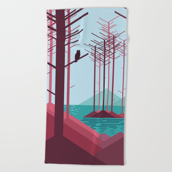 The guardian of the forest Beach Towel