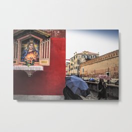 Watching, Venice Metal Print | Rain, Travel, Photo, Vacation, Europe, Color, Italy, Catholic, Digital, Jesus 