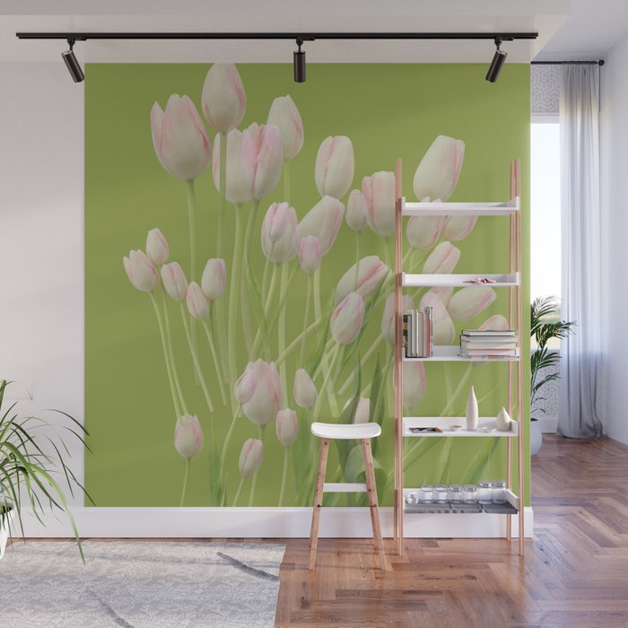 Stunning Tulip Arrangement Seamless Pattern Wall Mural
