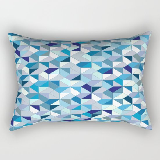 Geometrica (blue) Rectangular Pillow