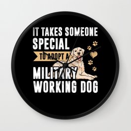 Labrador Retriever Military Working Dog Adoption Wall Clock