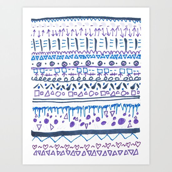 Blue Design Art Print