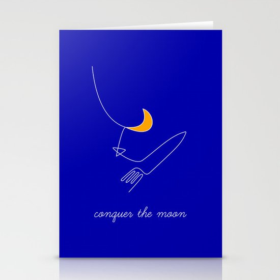 Keep your dreams alive, Conquer The Moon! Stationery Cards