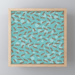 Platypus Pattern Framed Mini Art Print