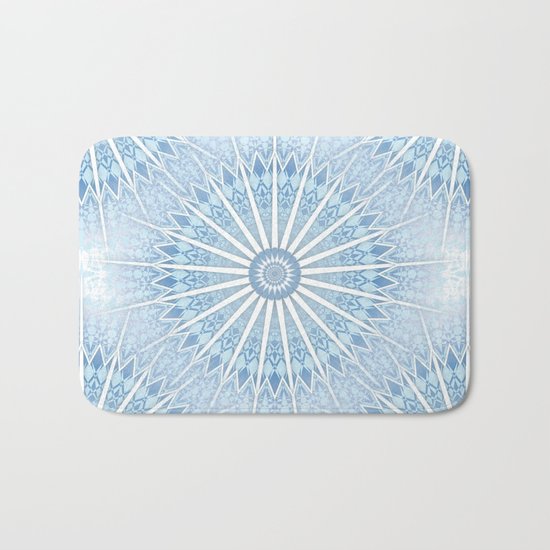 Pale Blue Mandala Bath Mat