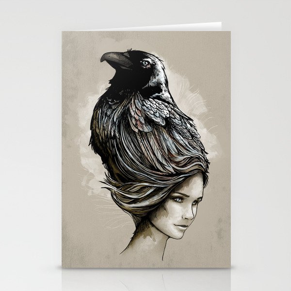 Raven Haired Stationery Cards
