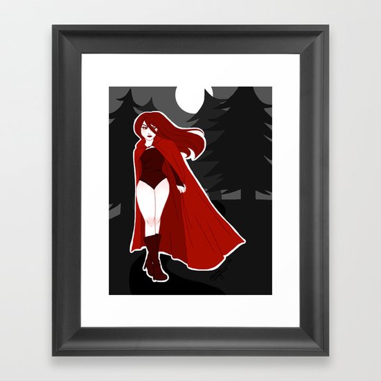 Red Framed Art Print