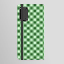 Dark green and white squares Android Wallet Case