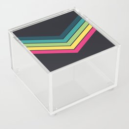 Rodoma - Classic 70s Style V Shape Retro Stripes Acrylic Box