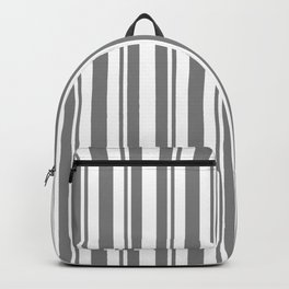 [ Thumbnail: White & Grey Colored Lines Pattern Backpack ]
