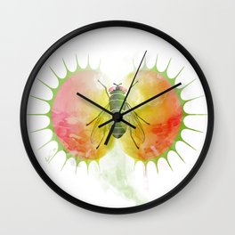 VENUS FLYTRAP (welcome to the afterlife) Wall Clock | Nature, Graphicdesign, Animal, Graphic Design, Digital, Illustration 