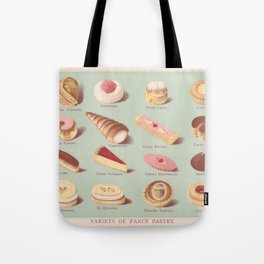 Vintage French Pastries Tote Bag