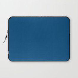 Dark Blue Solid Color Pairs Pantone Classic Blue 19-4052 TCX Shades of Blue Hues Laptop Sleeve