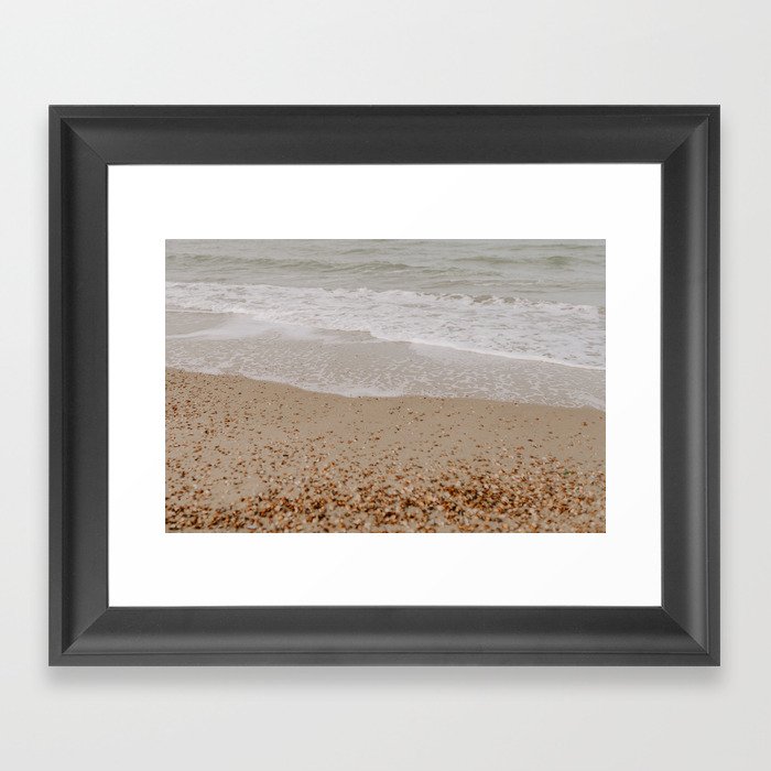 Peaceful pastel beach  Framed Art Print