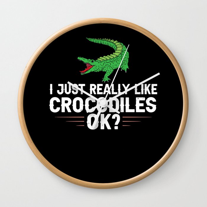 Crocodile Alligator Reptile Africa Animal Head Wall Clock