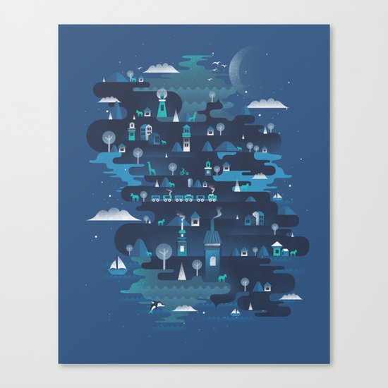 Land of the Blue Mountains Canvas Print