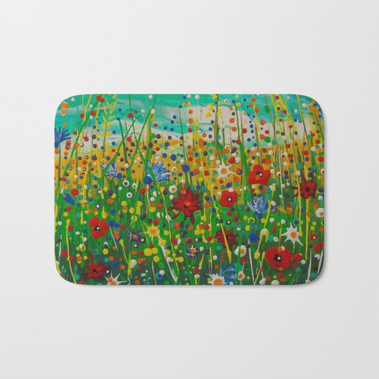 Flowers of happiness Bath Mat