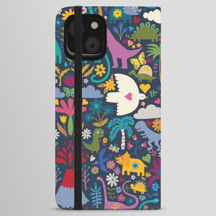 Peace, Love and Dinosaurs iPhone Wallet Case